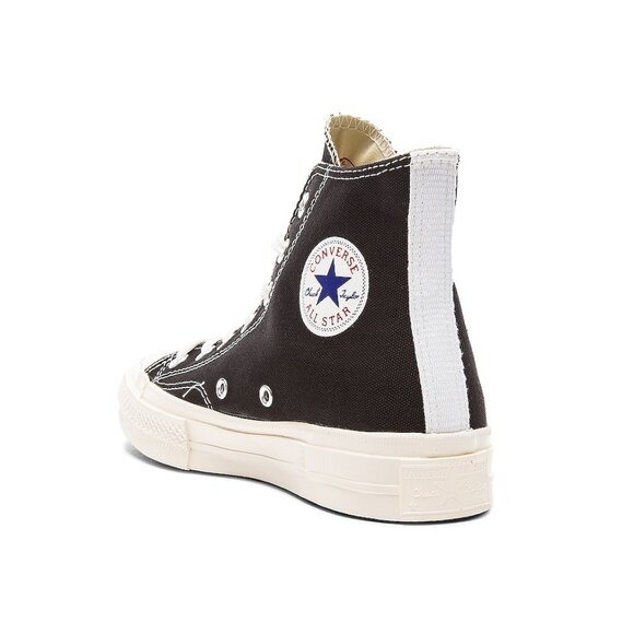 NWT COMME des GARCONS PLAY Converse Large Emblem High Top Canvas Sneakers new - Picture 4 of 14